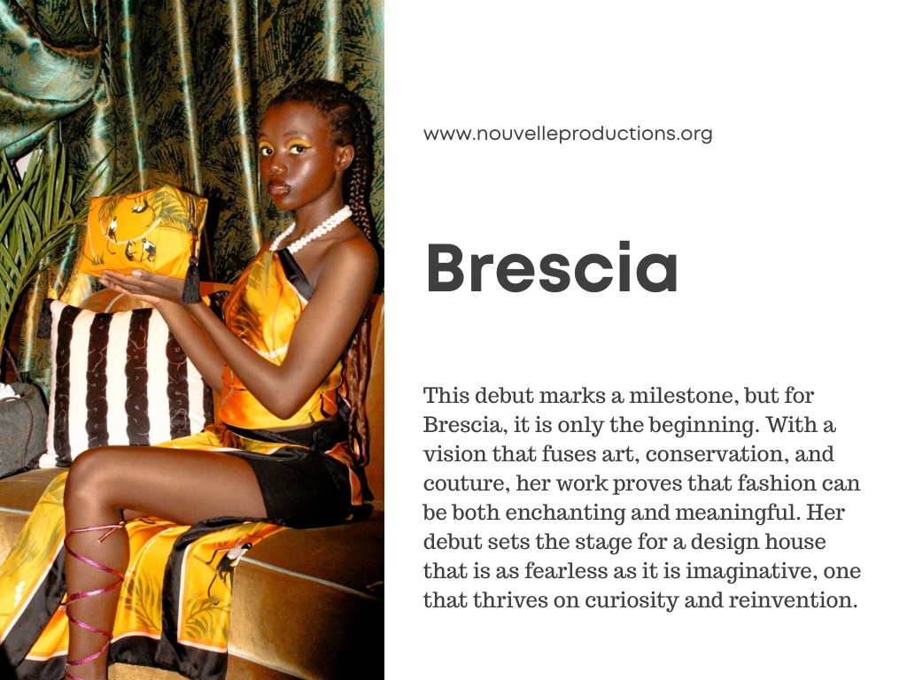 Olivia Brescia’s NYFW debut photographed and written by Jenna Brooke, blending fashion, art, and conservation in a bold editorial feature.