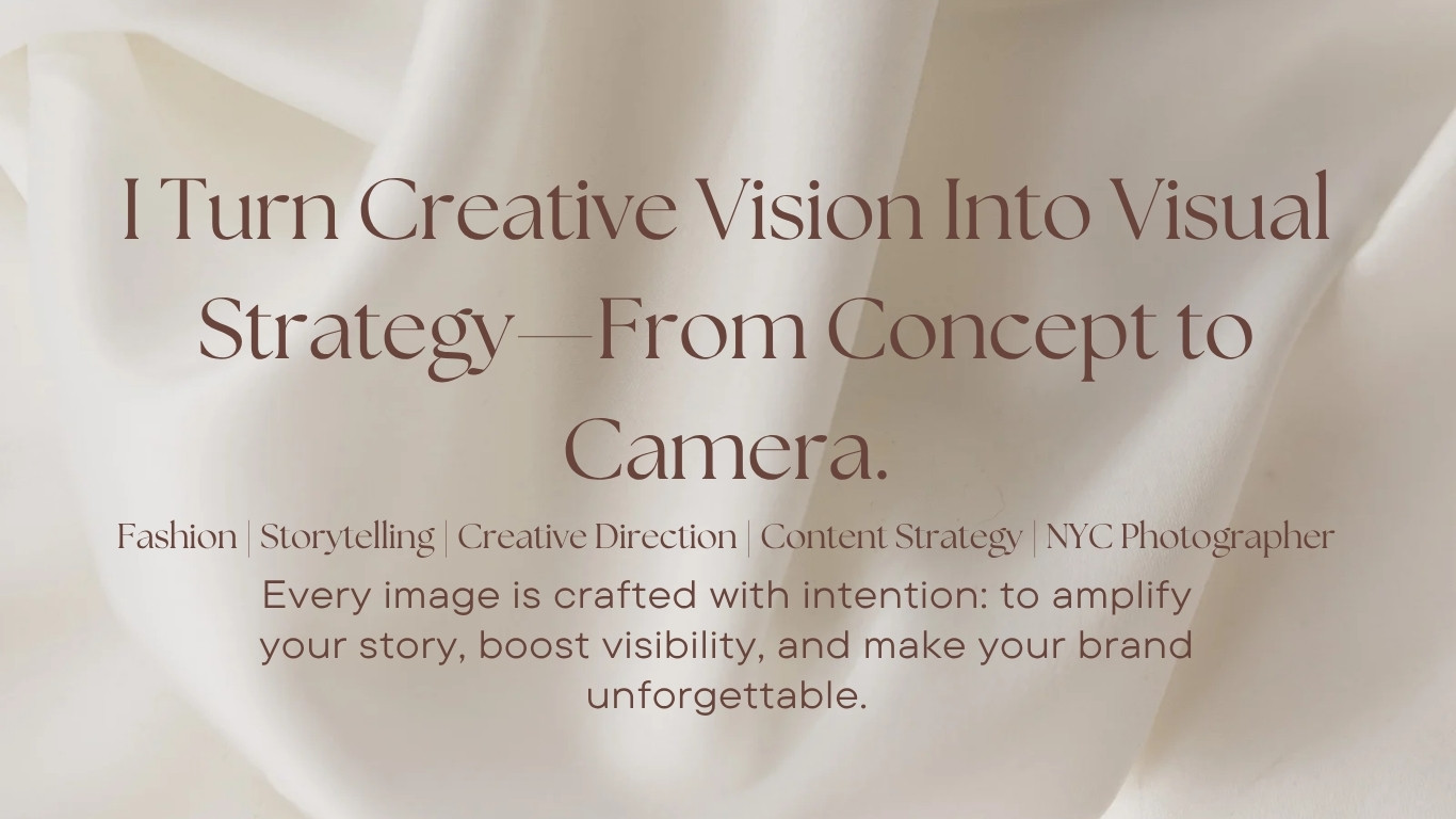 Jenna Brooke blends creative vision with visual strategy as a NYC fashion and editorial photographer, specializing in storytelling, content creation, and brand amplification.
