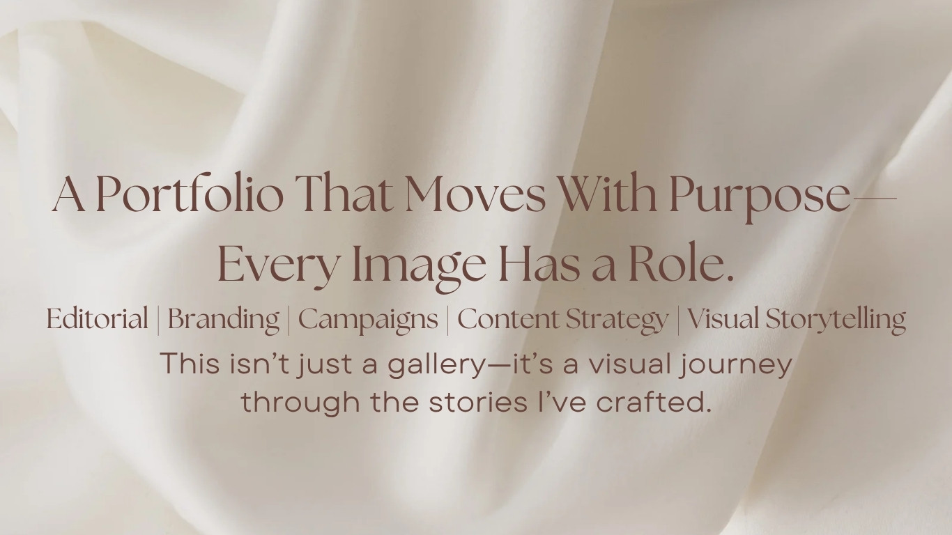 Jenna Brooke’s NYC portfolio showcasing editorial fashion photography, brand campaigns, content strategy visuals, and storytelling-driven imagery.