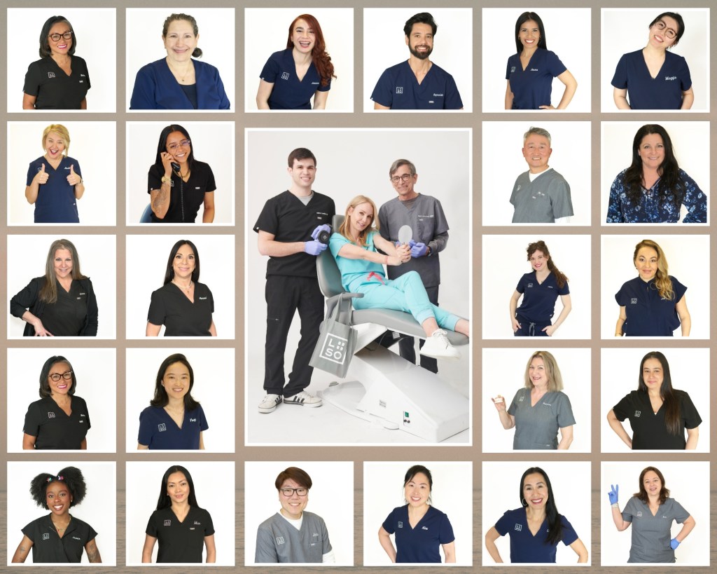 Lemchen & Salzer Orthodontics full team photo styled by Jenna Brooke’s visual branding, showcasing a modern, approachable healthcare aesthetic in NYC.