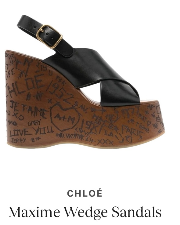 Chloé 130mm Maxime Wedge Sandals | Women’s Designer Platform Sandals