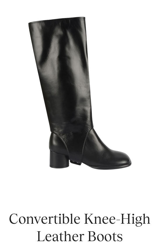 DOORS Black Knee High Leather Boots | Convertible Women’s Boots for Everyday & Elevated Styling