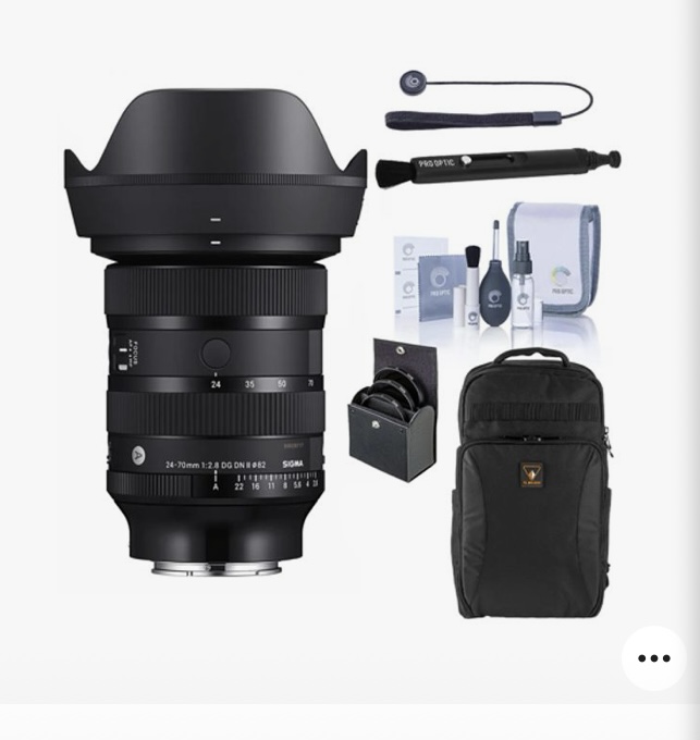 Sigma 24-70mm f/2.8 DG DN II Art Lens | Sony E Mount Standard Zoom Lens with Filter Kit