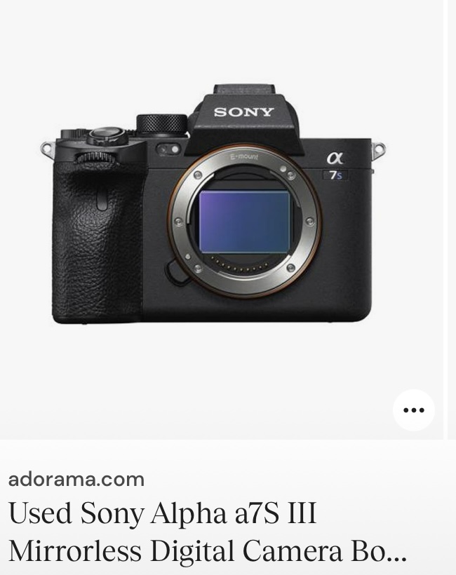 Sony A7S III Camera Body | Full Frame Mirrorless Camera for Photography & Video Production