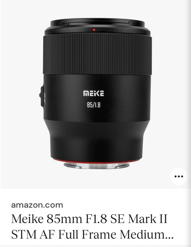 Meike 85mm F1.8 Sony Lens | Full Frame Portrait Prime Lens for A7 Series Cameras