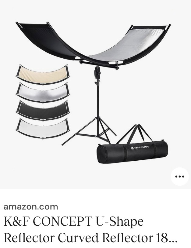 K&F Concept U-Shape Reflector 180x60cm | 4-in-1 Photography Reflector with Stand