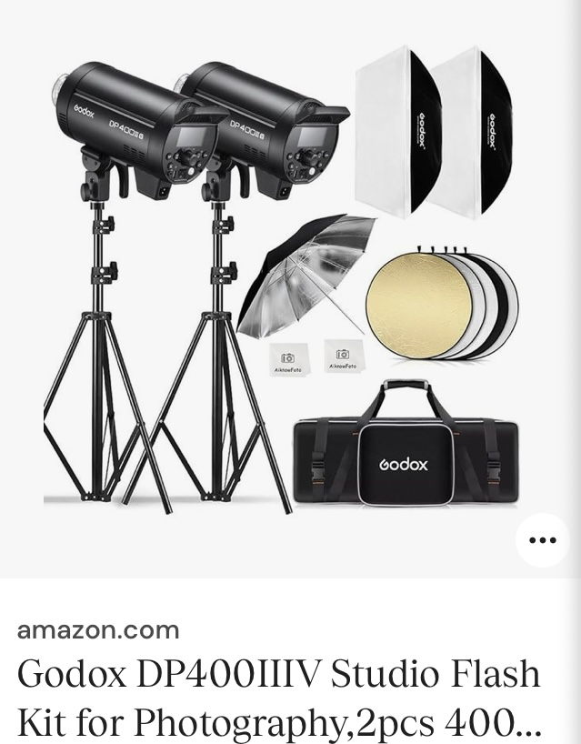 Godox DP400III 400Ws Studio Strobe Kit | Photography Flash Lighting with Softbox & Umbrella